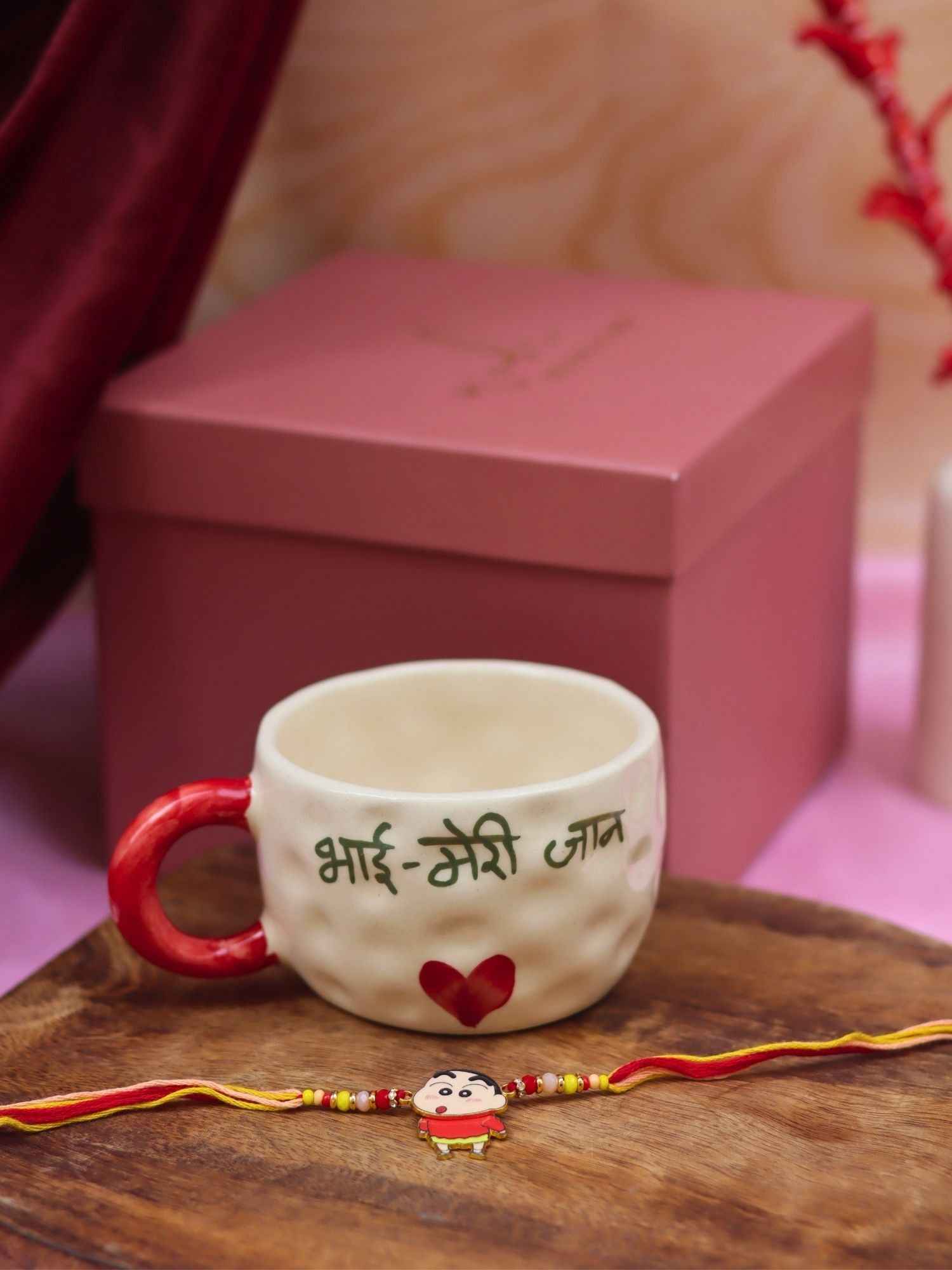 Bhai meri jaan Mug with Shin chan rakhi Gift Box