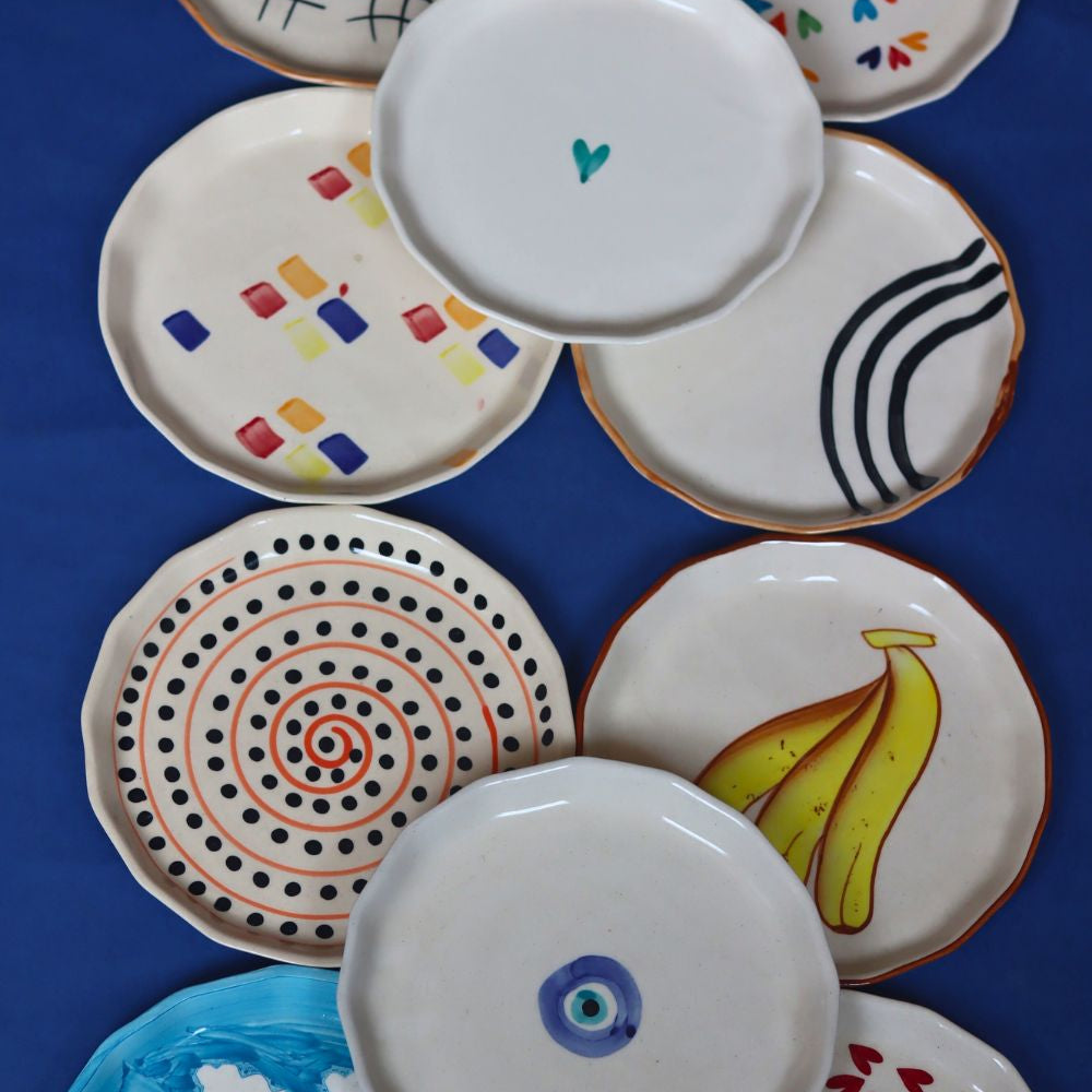 handmade Set of 10 Best selling Snack Plates (For the Price of 7)