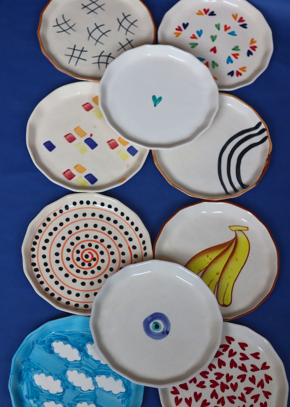 handmade Set of 10 Best selling Snack Plates (For the Price of 7)
