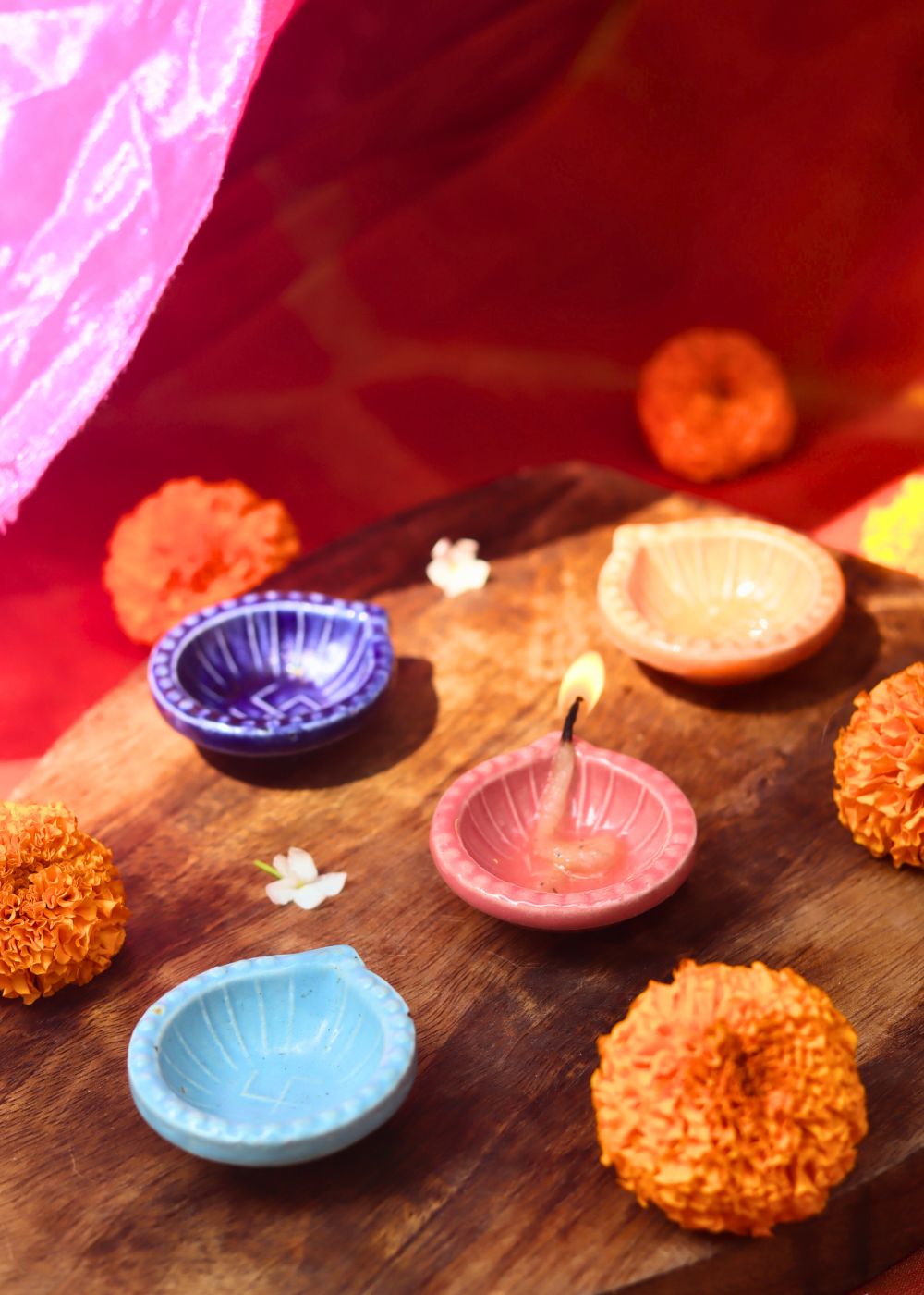 Set of 4 - Diwali Diya combo with premium quality material