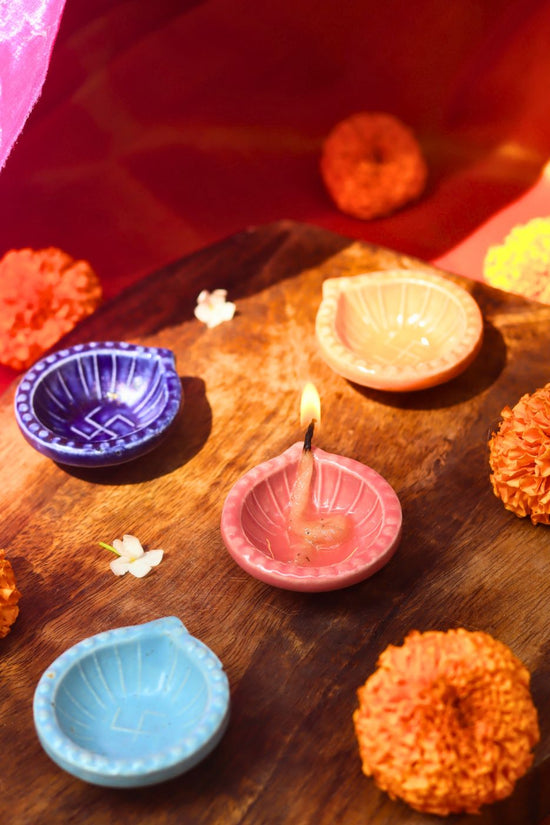 Set of 4 - Diwali Diya combo handmade in India