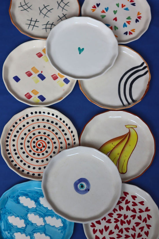 Set of 10 Best selling Snack Plates (For the Price of 7) made by ceramic