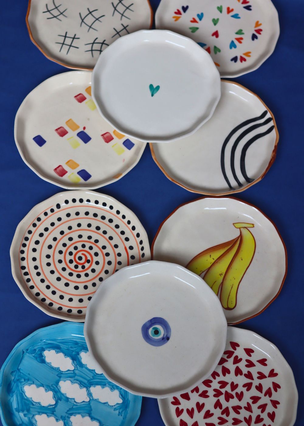 Set of 10 Best selling Snack Plates (For the Price of 7) made by ceramic