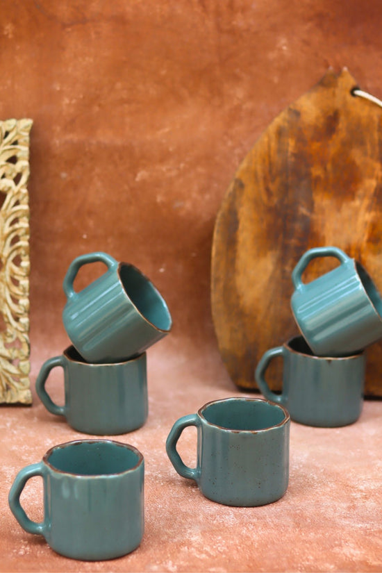 Deep Green forest Tea Cups - Set of 6 with premium quality material