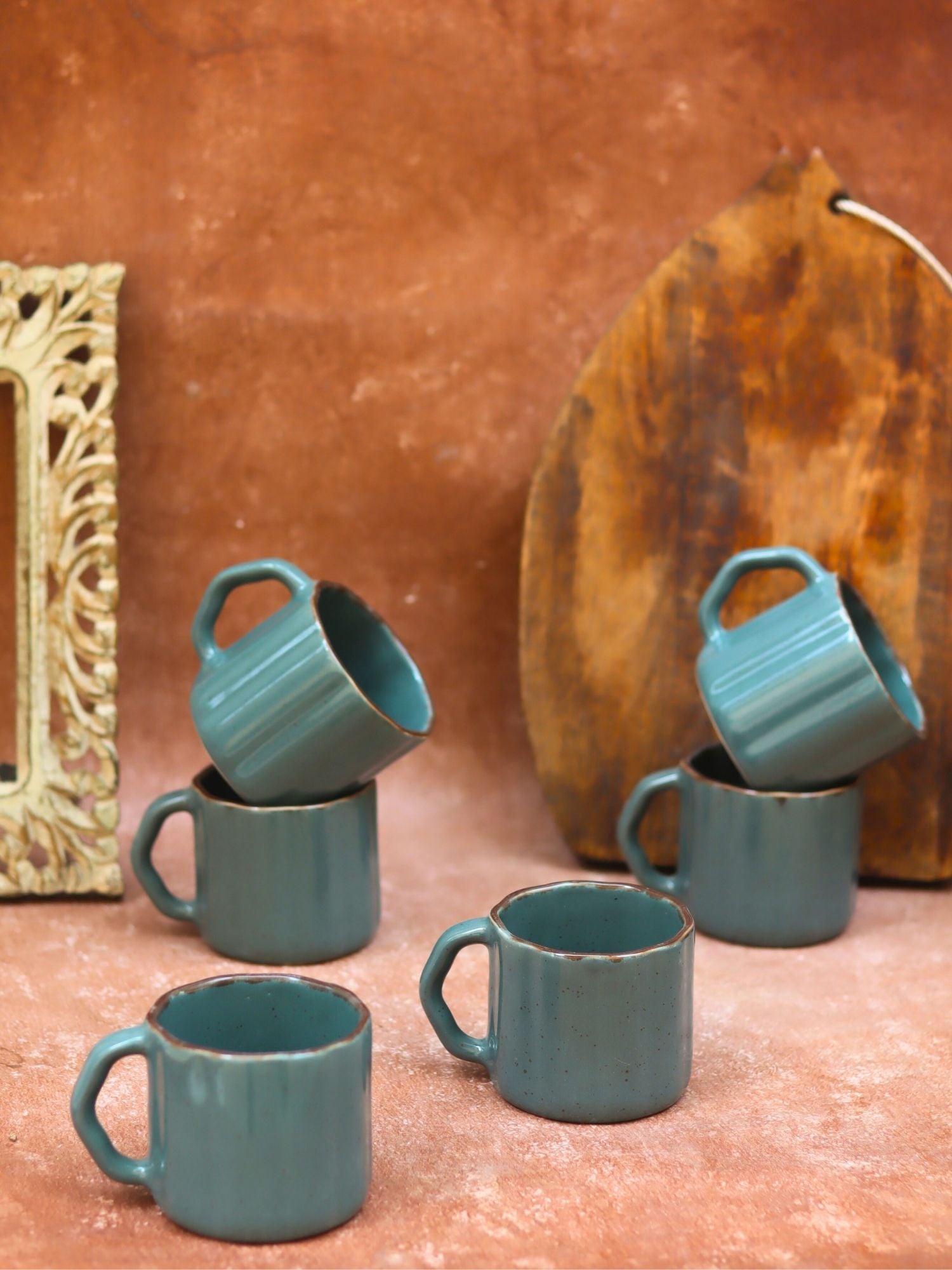 Deep Green forest Tea Cups - Set of 6 with premium quality material