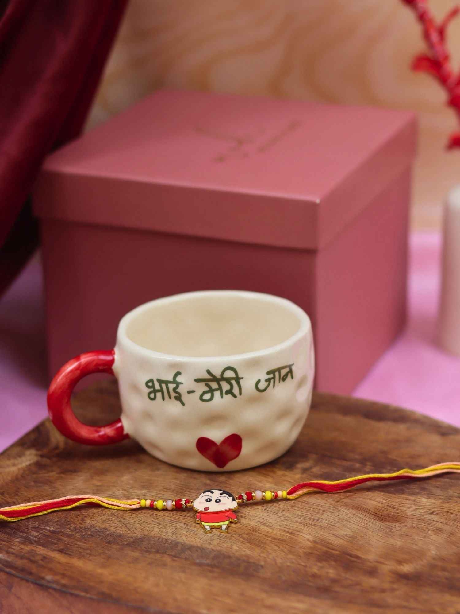 Bhai meri jaan Mug with Shin chan rakhi Gift Box