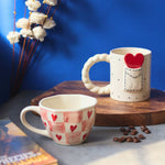 Love Letter & Chequered Heart Mug with premium quality material