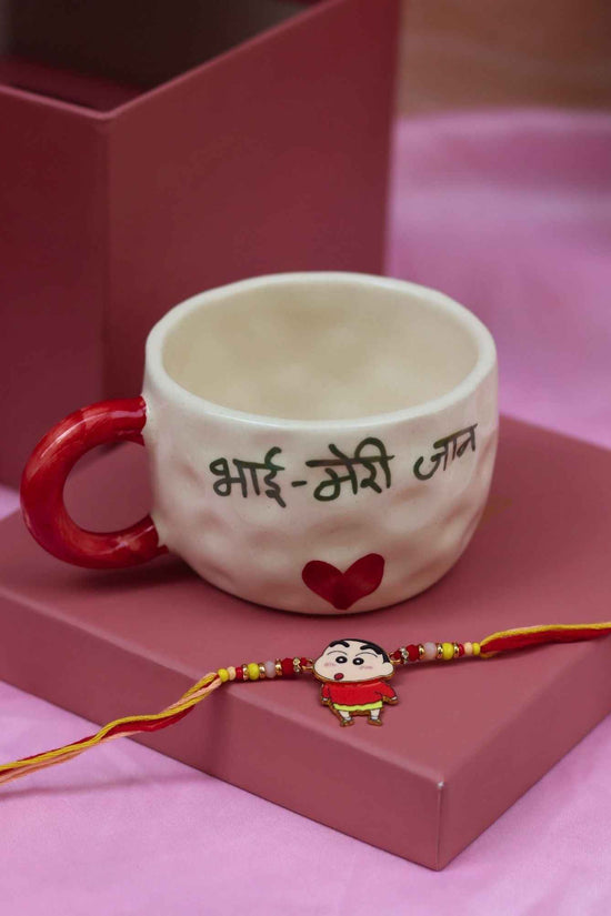 Bhai meri jaan Mug with Shin chan rakhi Gift Box