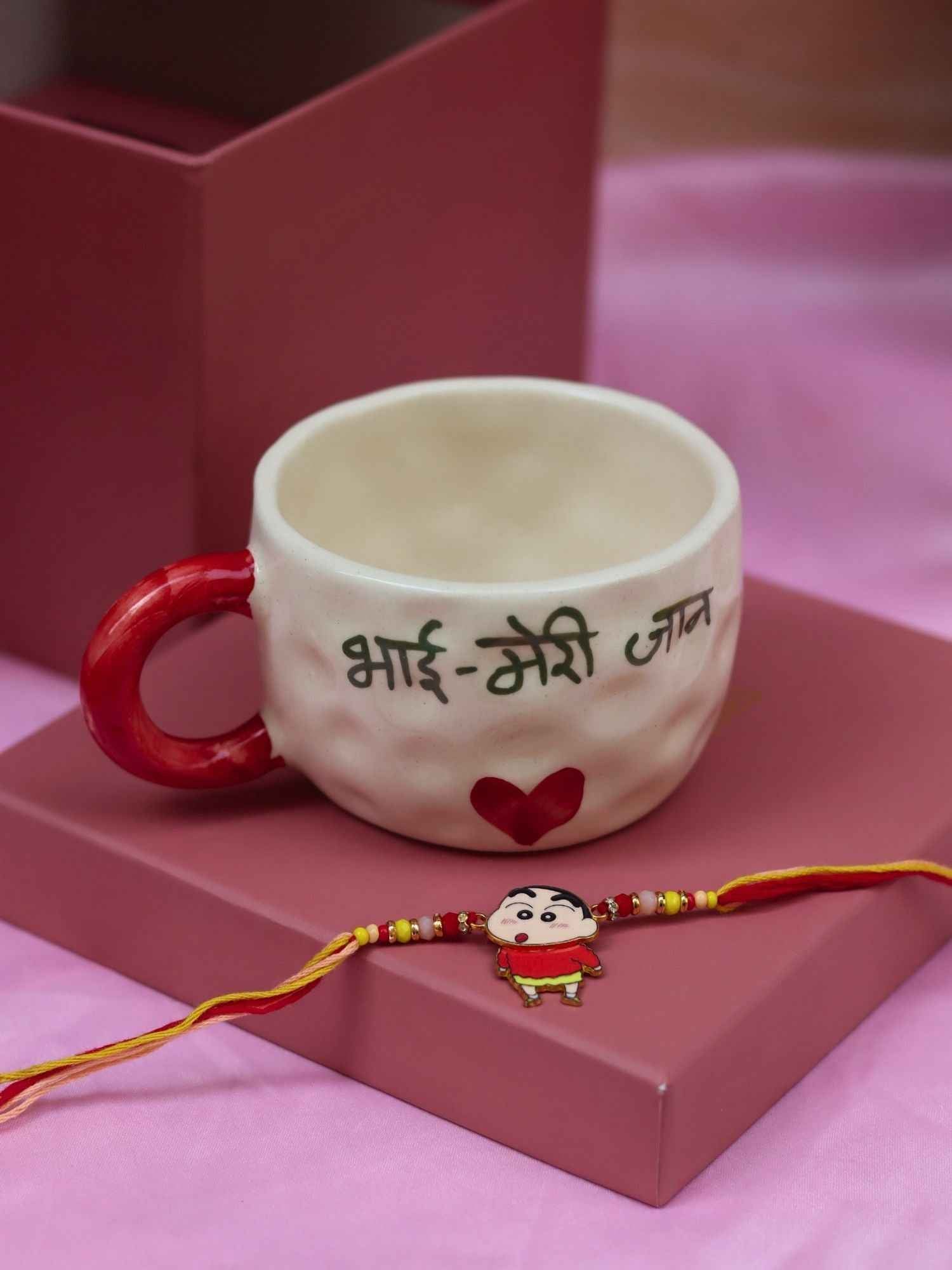 Bhai meri jaan Mug with Shin chan rakhi Gift Box