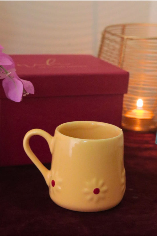 Yellow Lily mug in a Gift Box with premium quality material