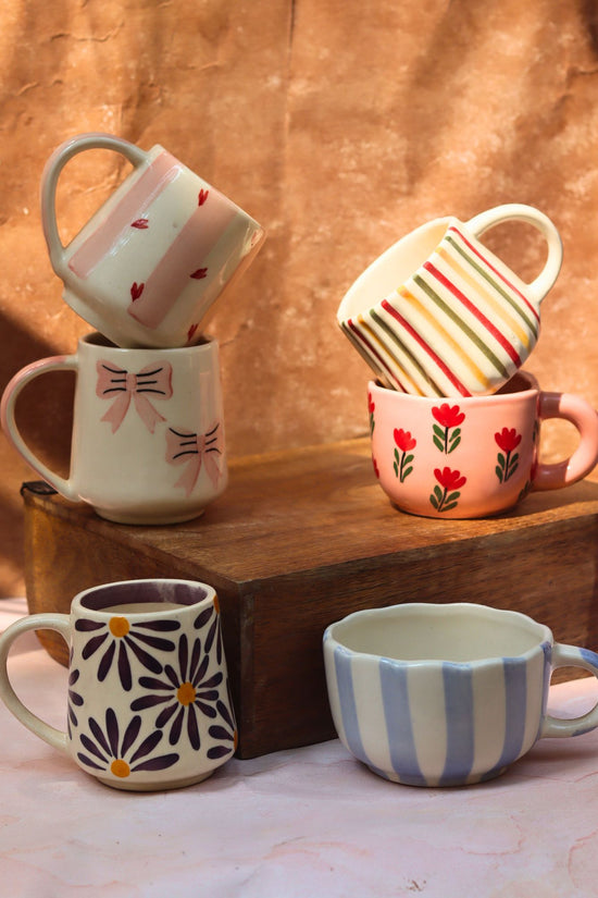 Set of 6 Minimalist coffee Mug (for the price of 5) made by ceramic