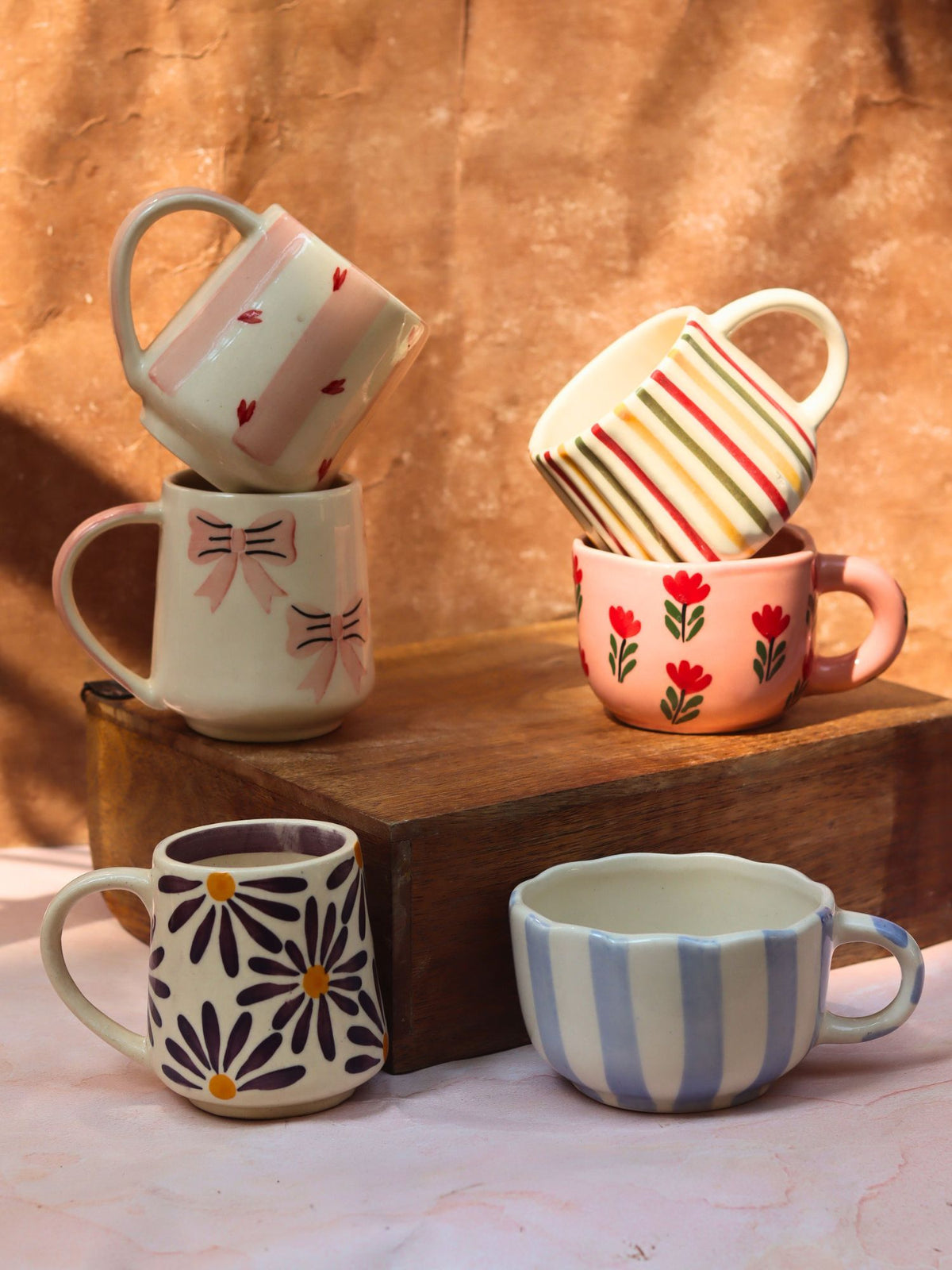 Set of 6 Minimalist coffee Mug (for the price of 5) made by ceramic