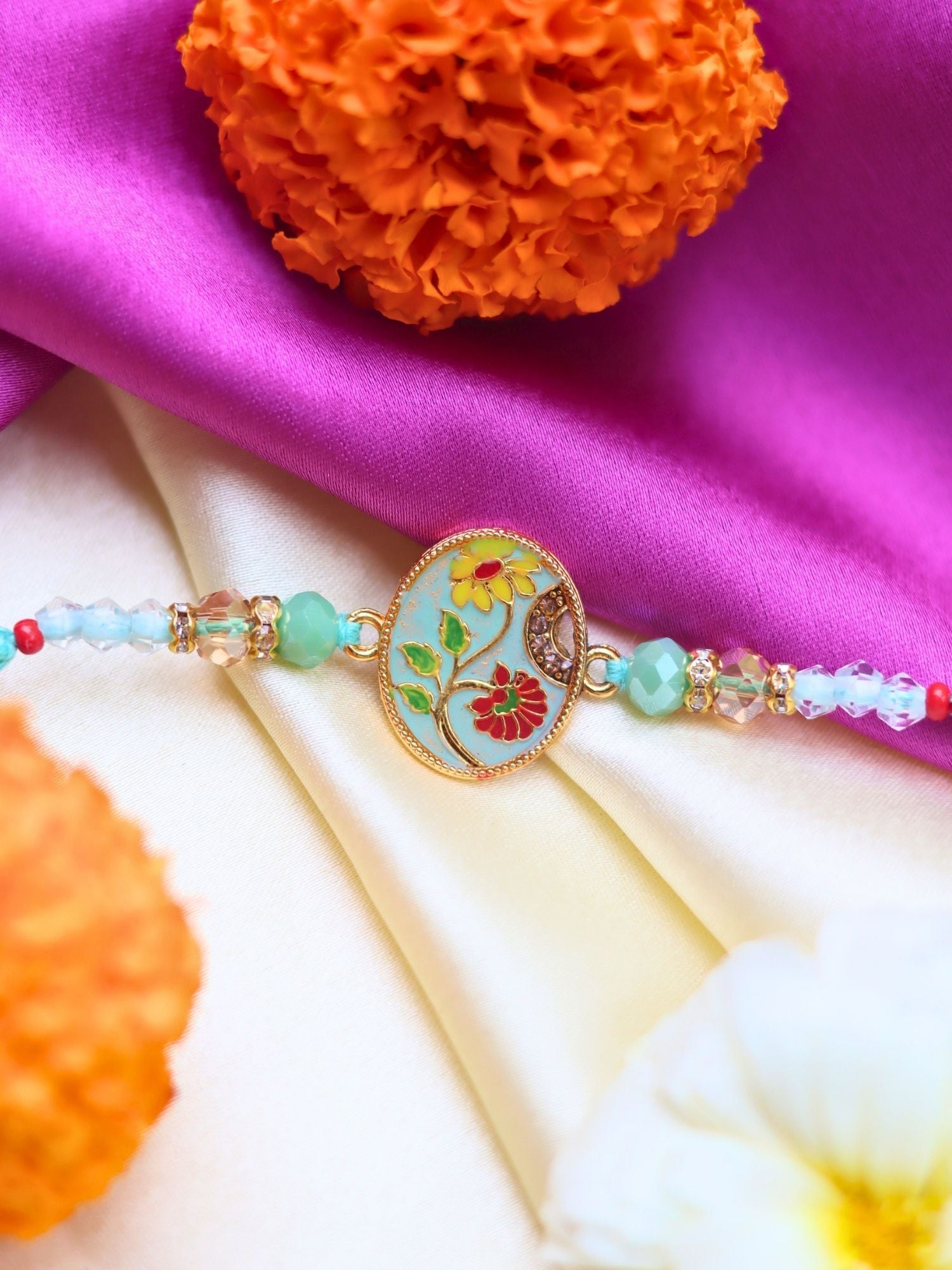 handmade Floral Elegance Rakhi