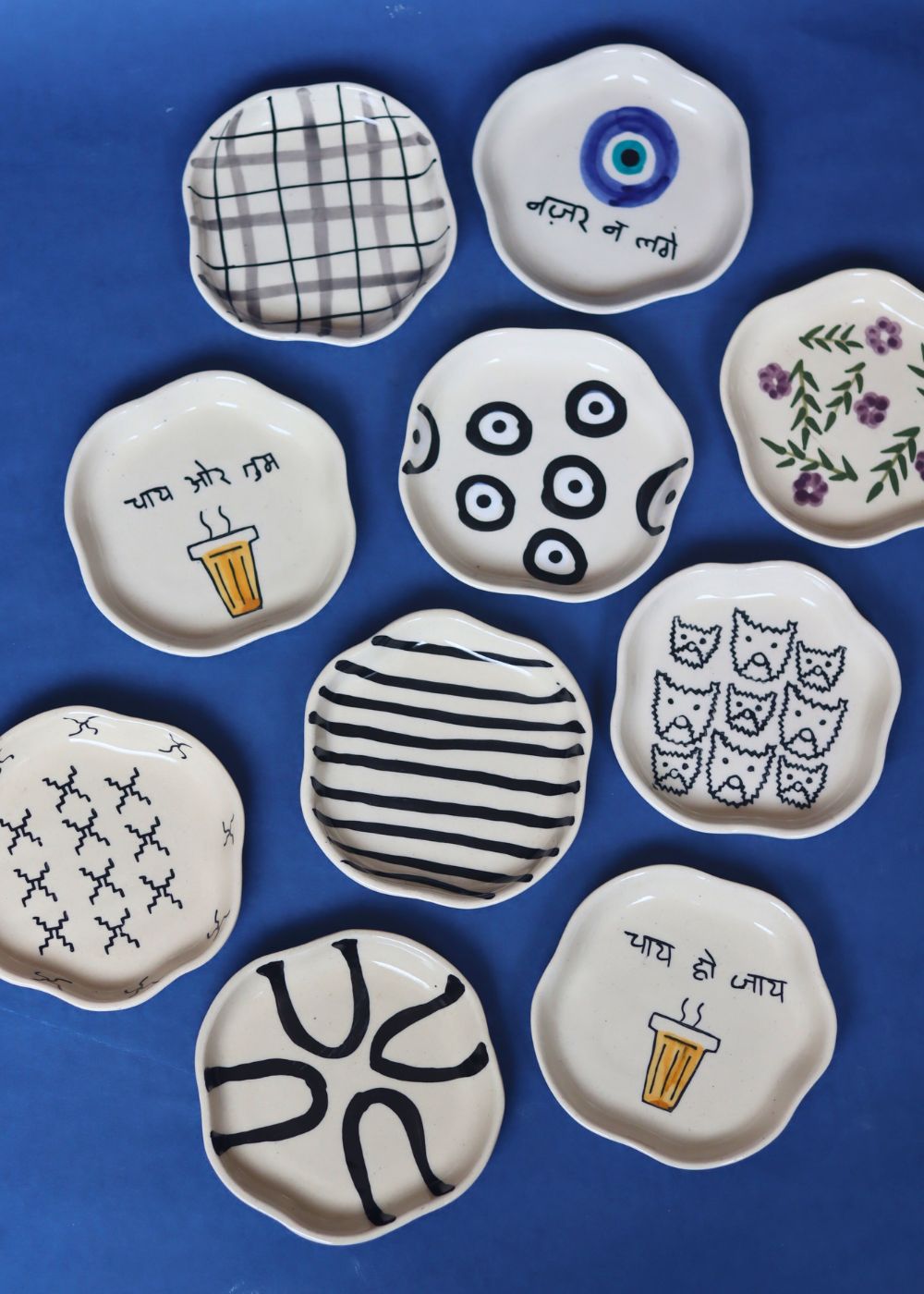 handmade Set of 10 Sugar Treat Dessert Plate (for the price of 7)