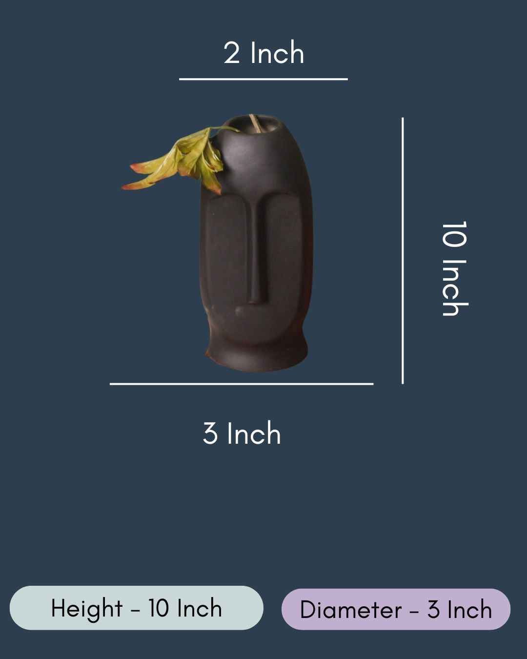 Black Face Vase