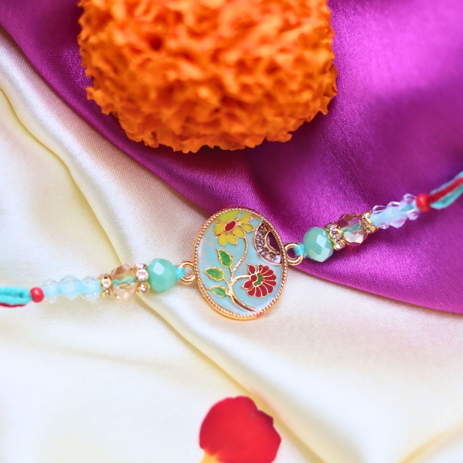 Floral Elegance Rakhi made with premium quality material
