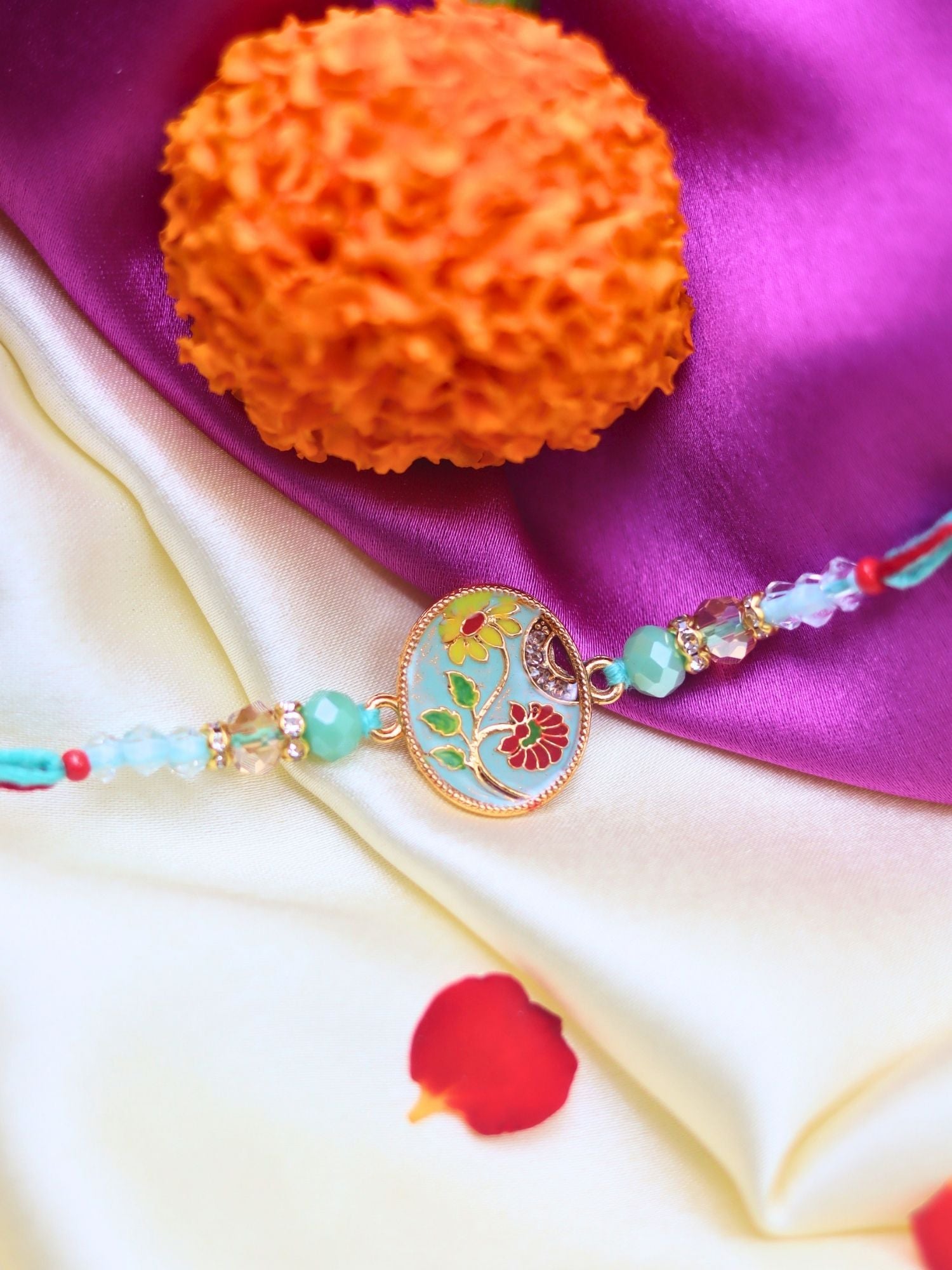 Floral Elegance Rakhi made with premium quality material