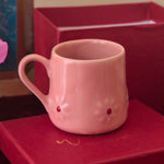 Pink Lily mug in a Gift Box handmade in india