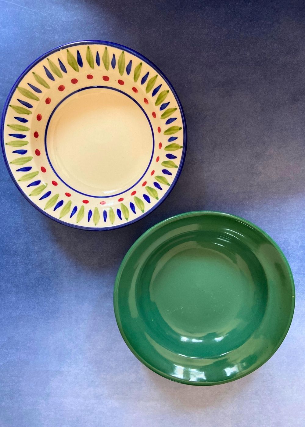 set of 2 pasta plate combo