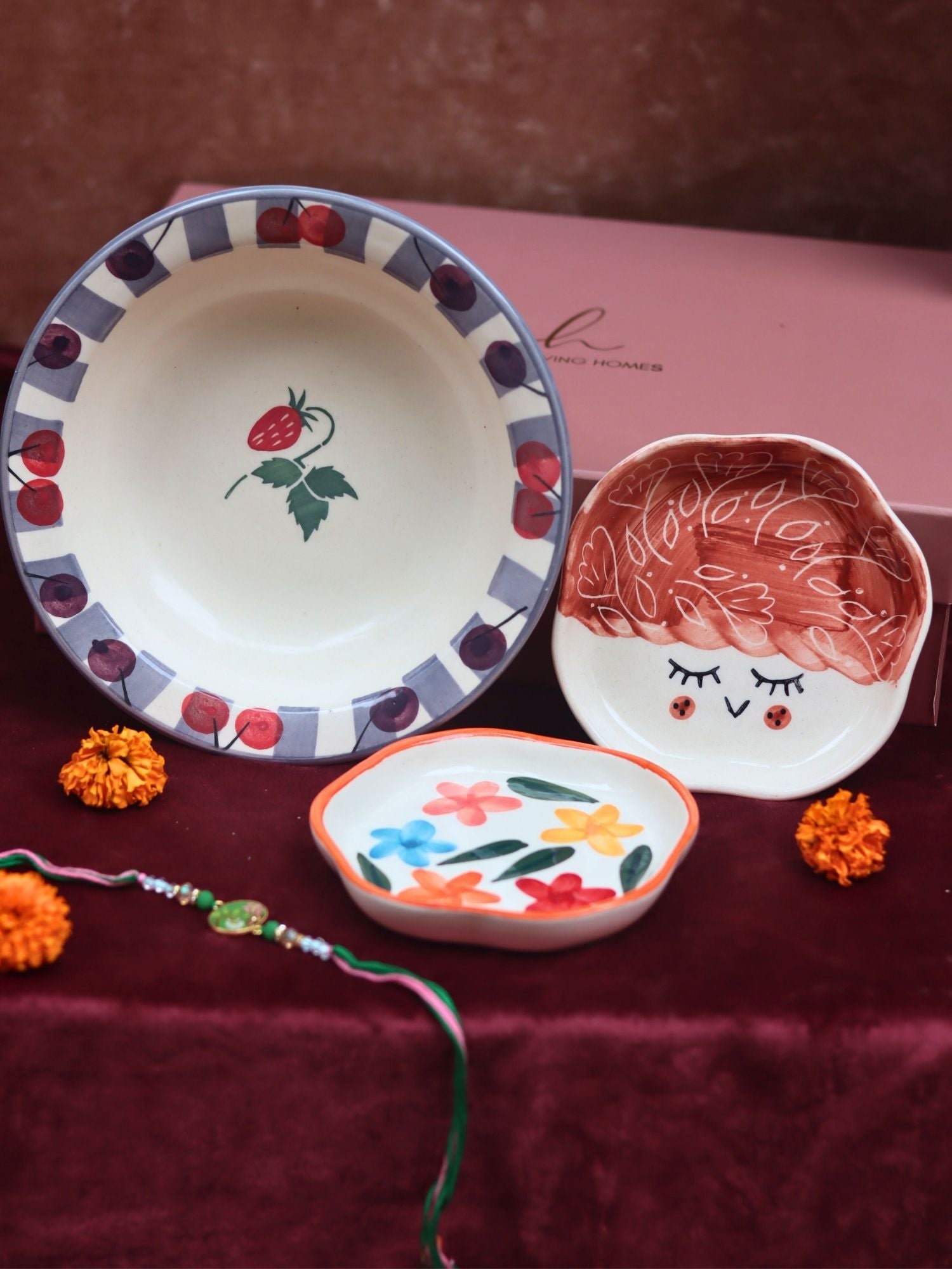 The Cherry Bliss Luxe Rakhi Gift Hamper with premium quality material