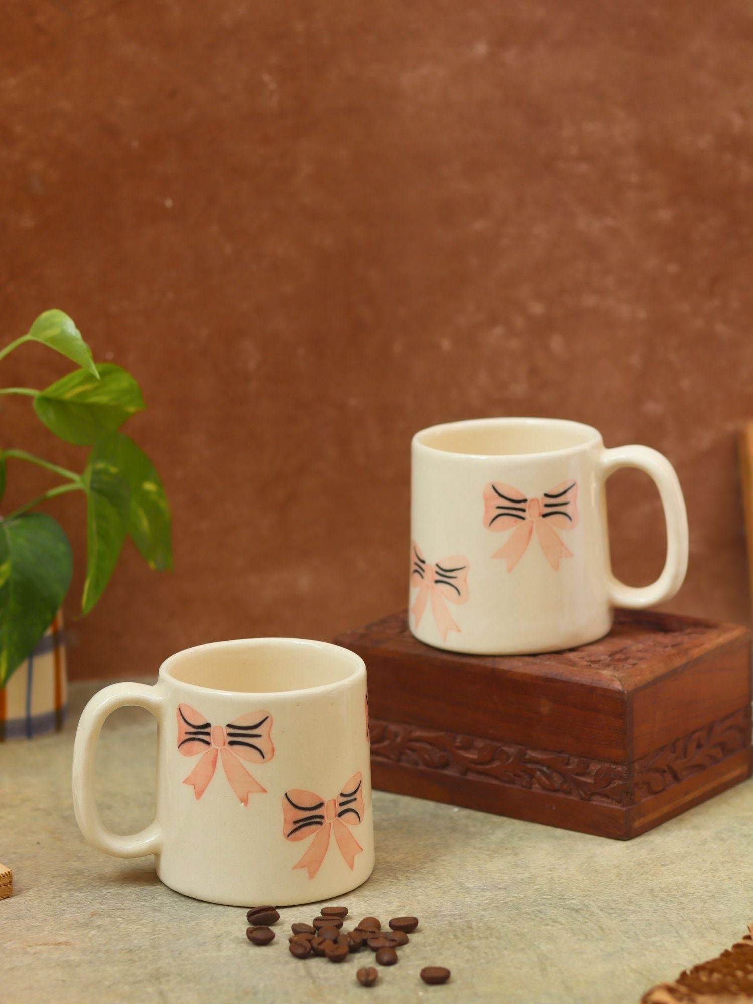 Ribbon Mug handmade in India