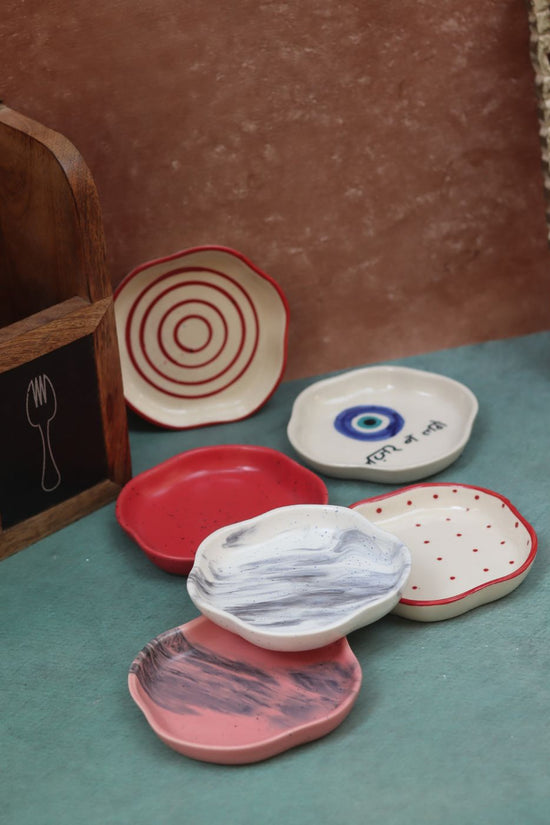 Set of 6 Handpainted Dessert Plate (for the price of 5)