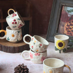 Set of 6 Blossom Bliss Mugs (for the price of 5) handmade in india