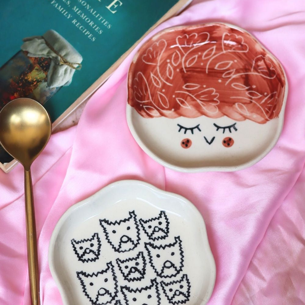 Handmade Cats & Tweety Handmade Dessert Plate