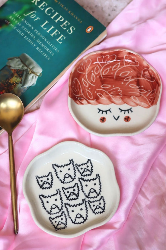 Handmade Cats & Tweety Handmade Dessert Plate