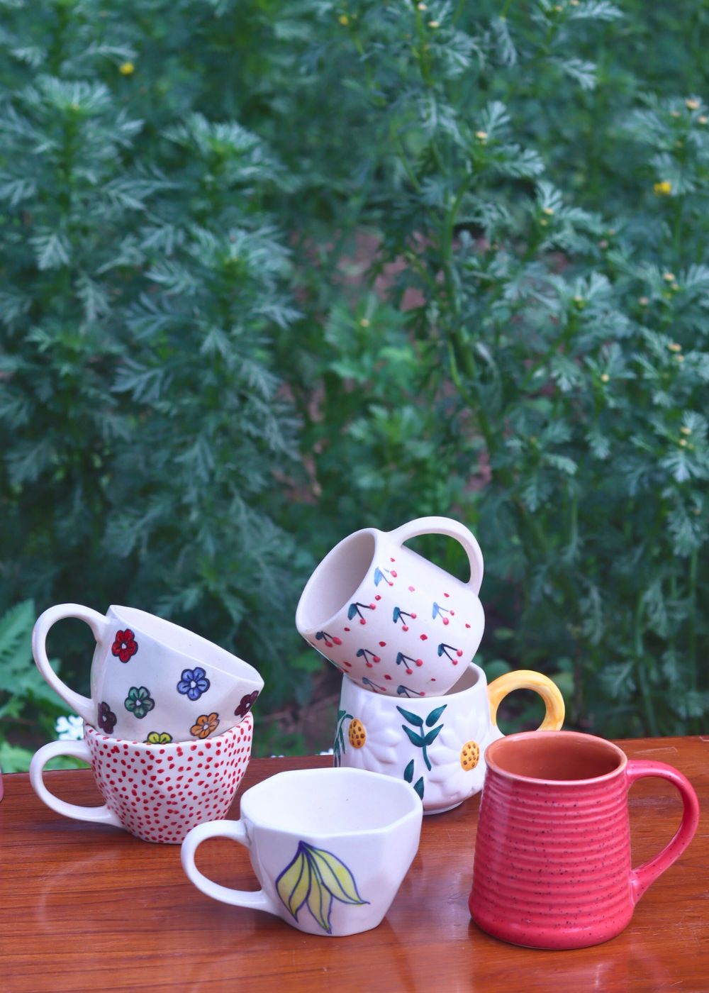 Handmade Set of 6 Blissful Brew Mugs (for the price of 5)