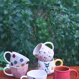 Handmade Set of 6 Blissful Brew Mugs (for the price of 5)