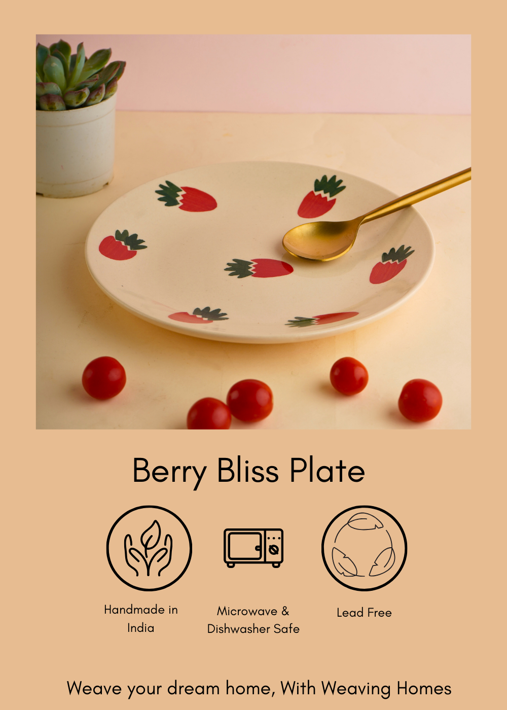 Handmade ceramic serveware plate 