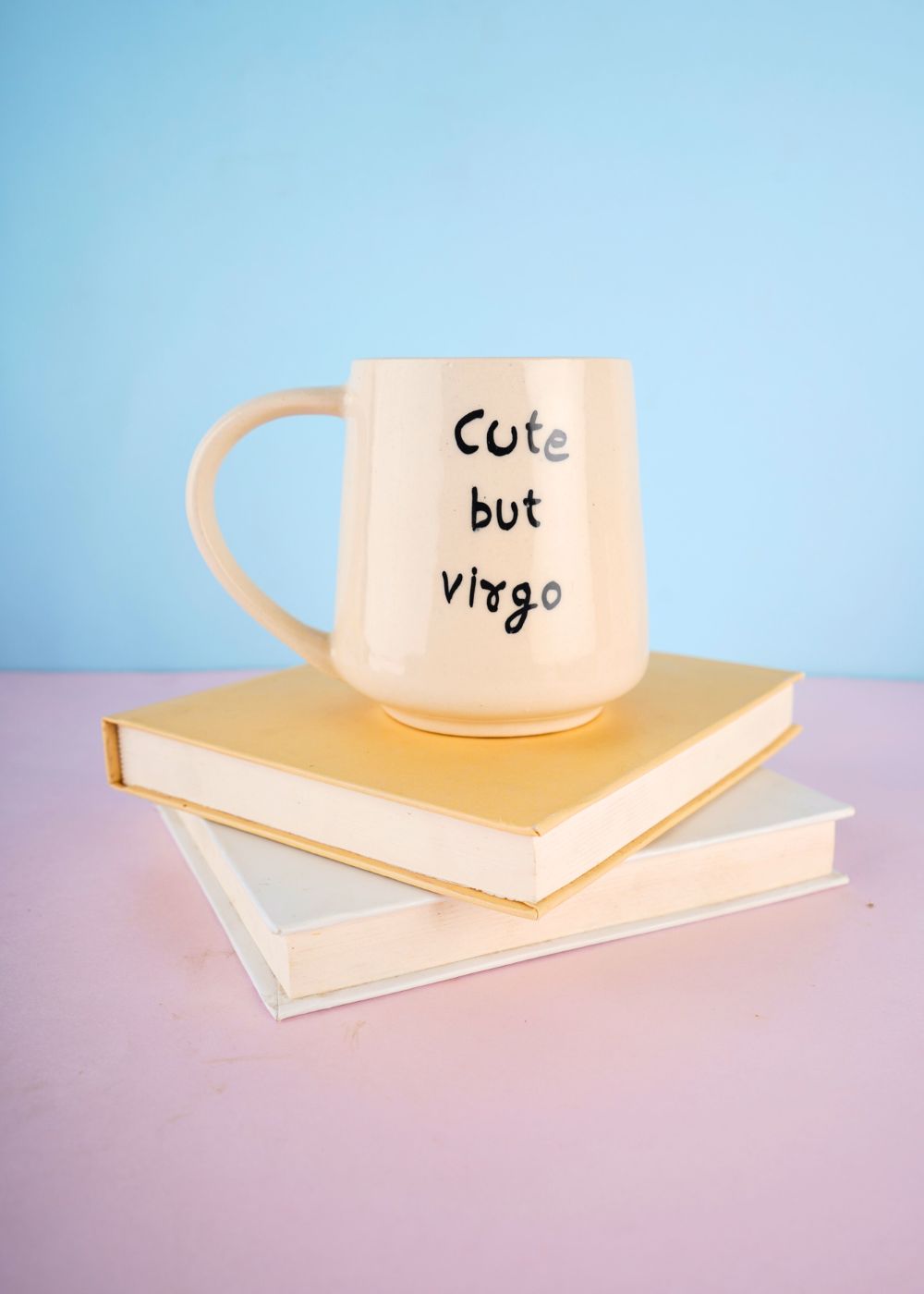 cute but virgo mug with white color