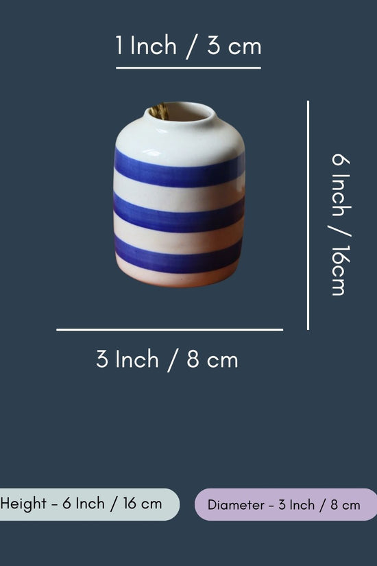 Striped Blue Vase