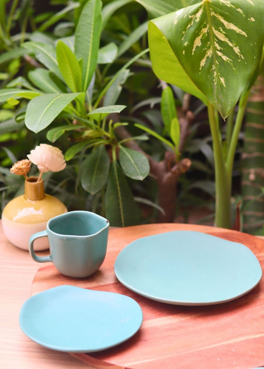 Handmade misfit mug & Plates Combo