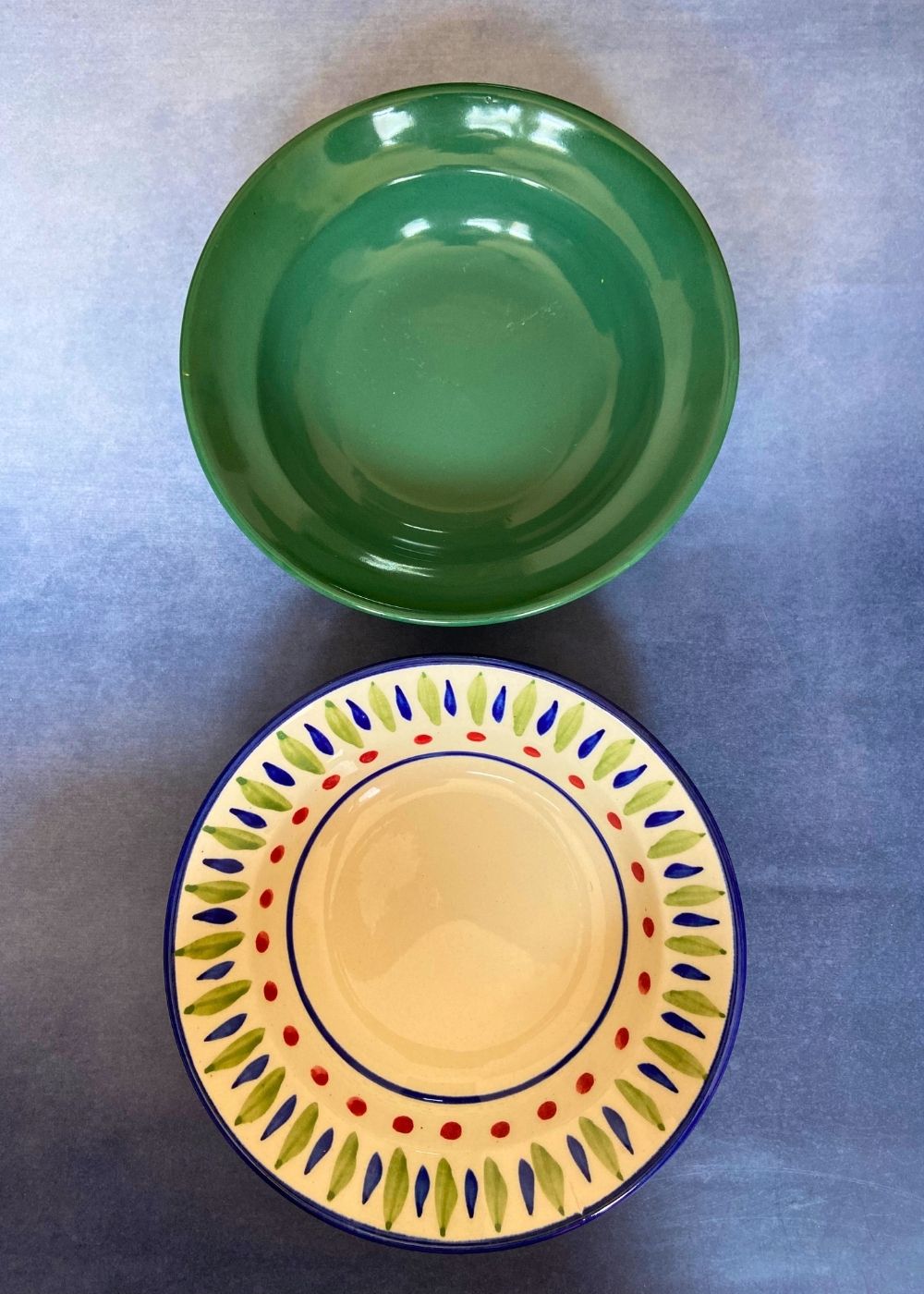 sea green & bohemian pasta plate made by ceramic