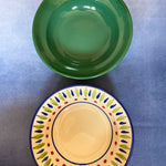 sea green & bohemian pasta plate made by ceramic