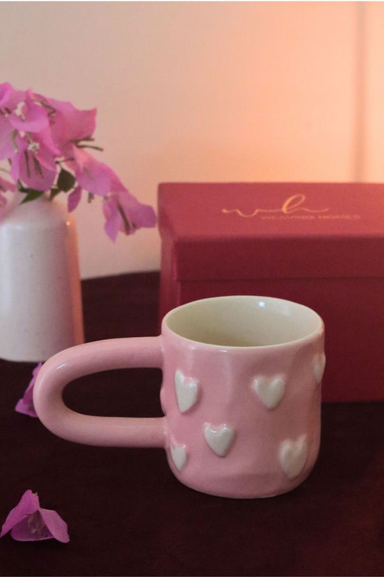 Pastel Pink Heart mug in a Gift Box with premium quality material