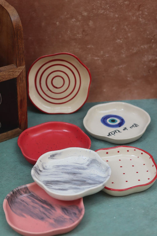 Set of 6 Handpainted Dessert Plate (for the price of 5)