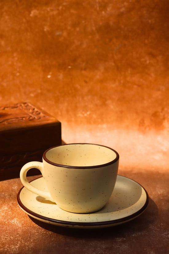 Ivory Bliss Mug & saucer made by ceramic