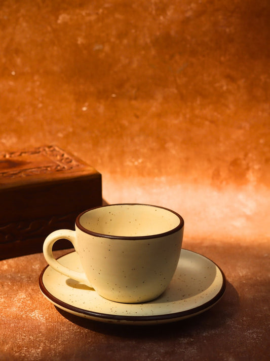 Ivory Bliss Mug & saucer made by ceramic