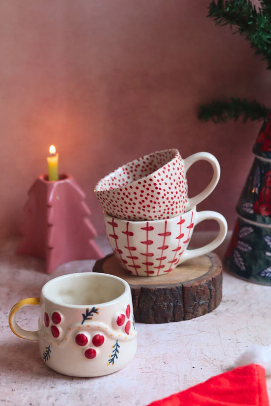 Handmade Set of 3 - Snowy Cheers Mug