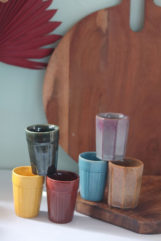 Handmade Set of 6 Colorful Kulhad Combo (for the price of 5)
