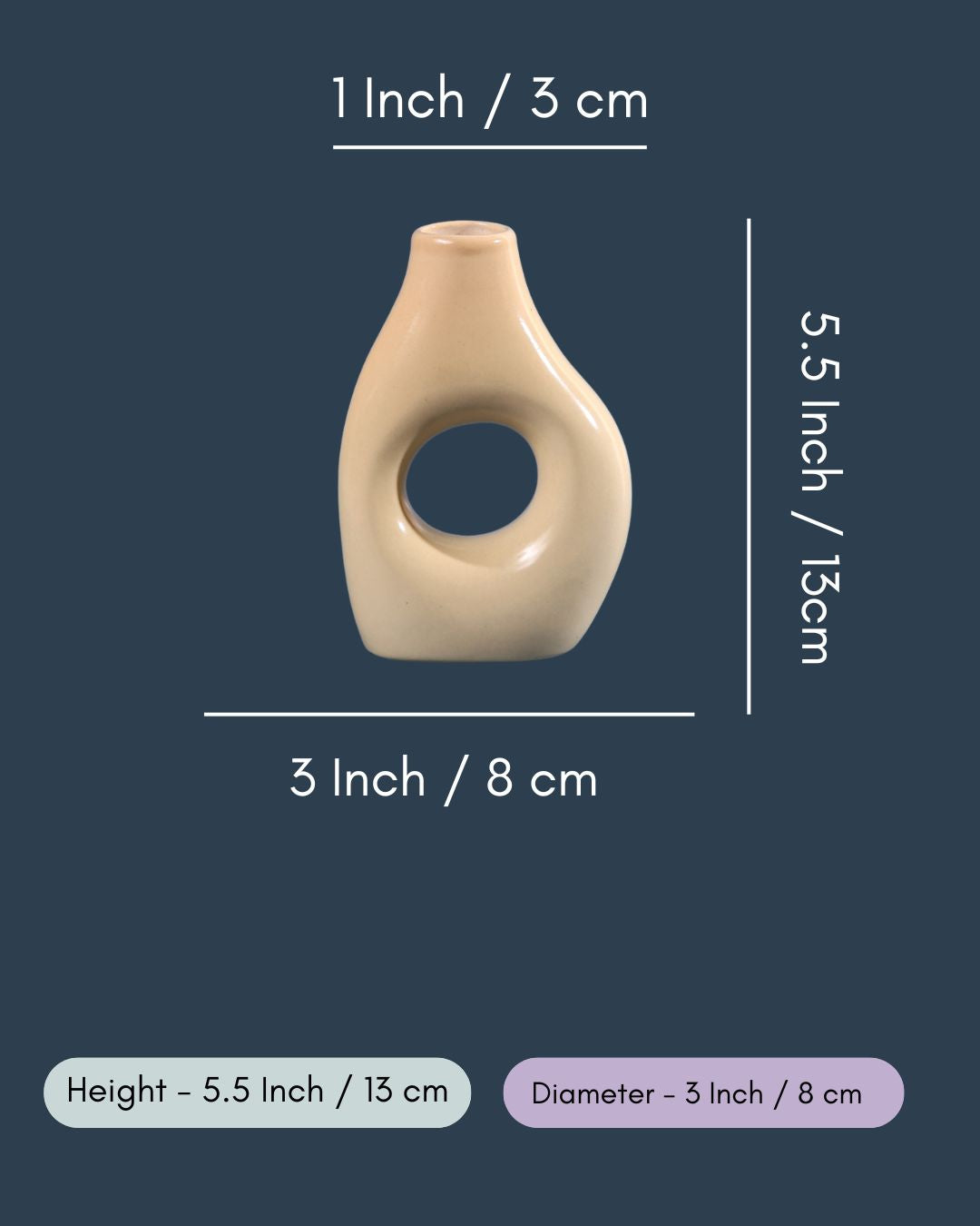 Cream Misfit Vase