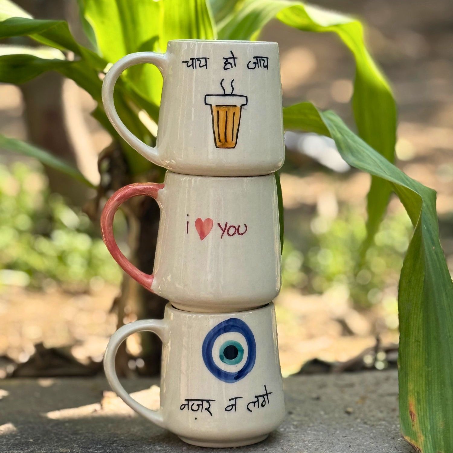 Handmade Set of 3 - Brew time mugs combo