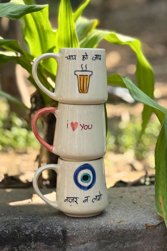 Handmade Set of 3 - Brew time mugs combo