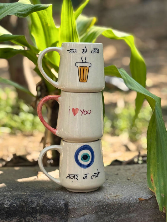 Handmade Set of 3 - Brew time mugs combo