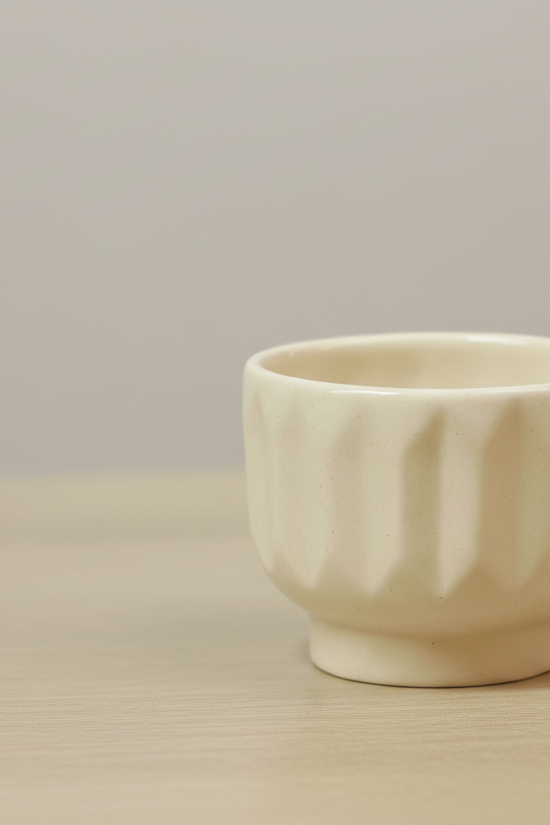 White Textured Cappuccino mug