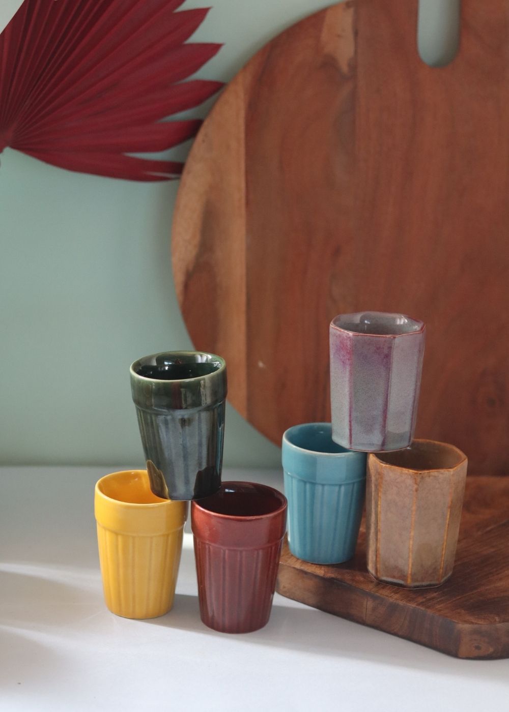 Set of 6 Colorful Kulhad Combo (for the price of 5) made by ceramic