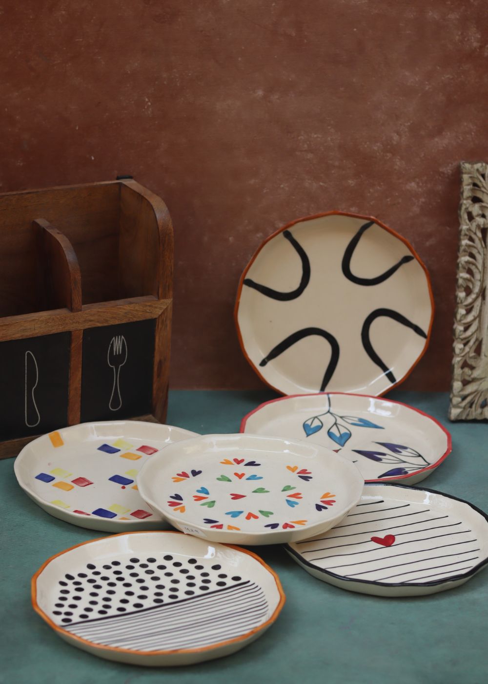 Set of 6 Floral Feast Snack Plate (for the price of 5)